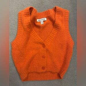 Urban Outfitters V-Neck Orange Sweater Vest